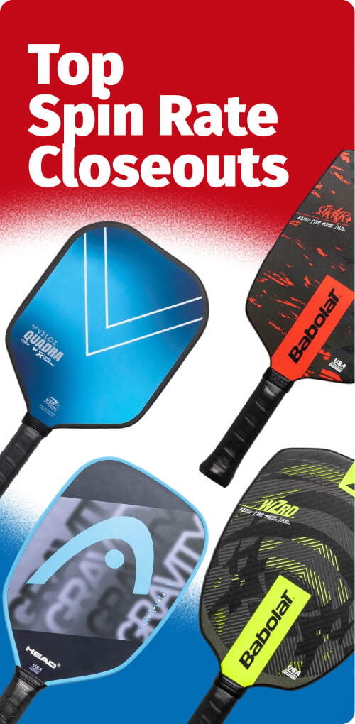 Top Spin Rate Closeouts (including four floating paddles)